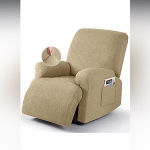 Timeles Recliner Cover Extra Wide Recliner Chair Single-Seater Oversized, Khaki